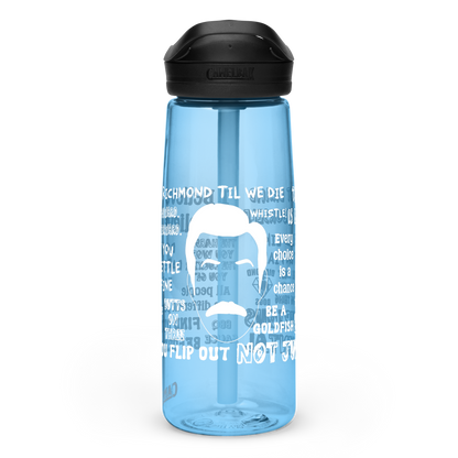 Lasso Quotes Water Bottle - White Text