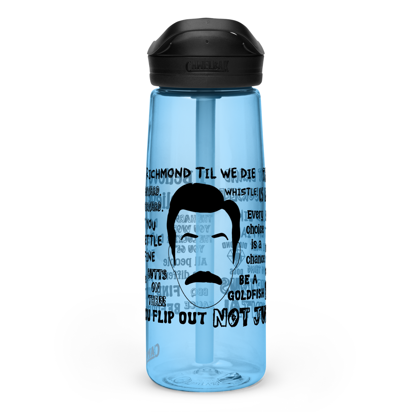 Lasso Quotes Water Bottle - Black Text