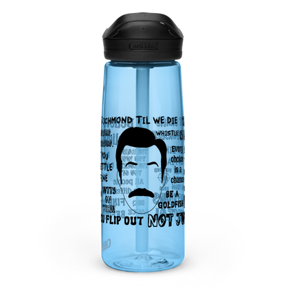 Lasso Quotes Water Bottle - Black Text