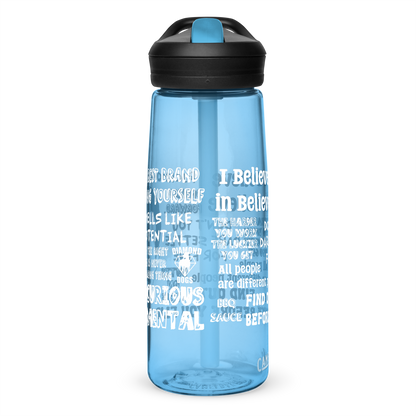 Lasso Quotes Water Bottle - White Text