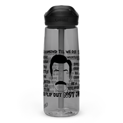 Lasso Quotes Water Bottle - Black Text