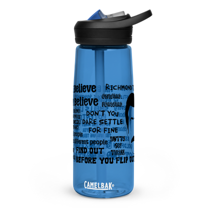 Lasso Quotes Water Bottle - Black Text