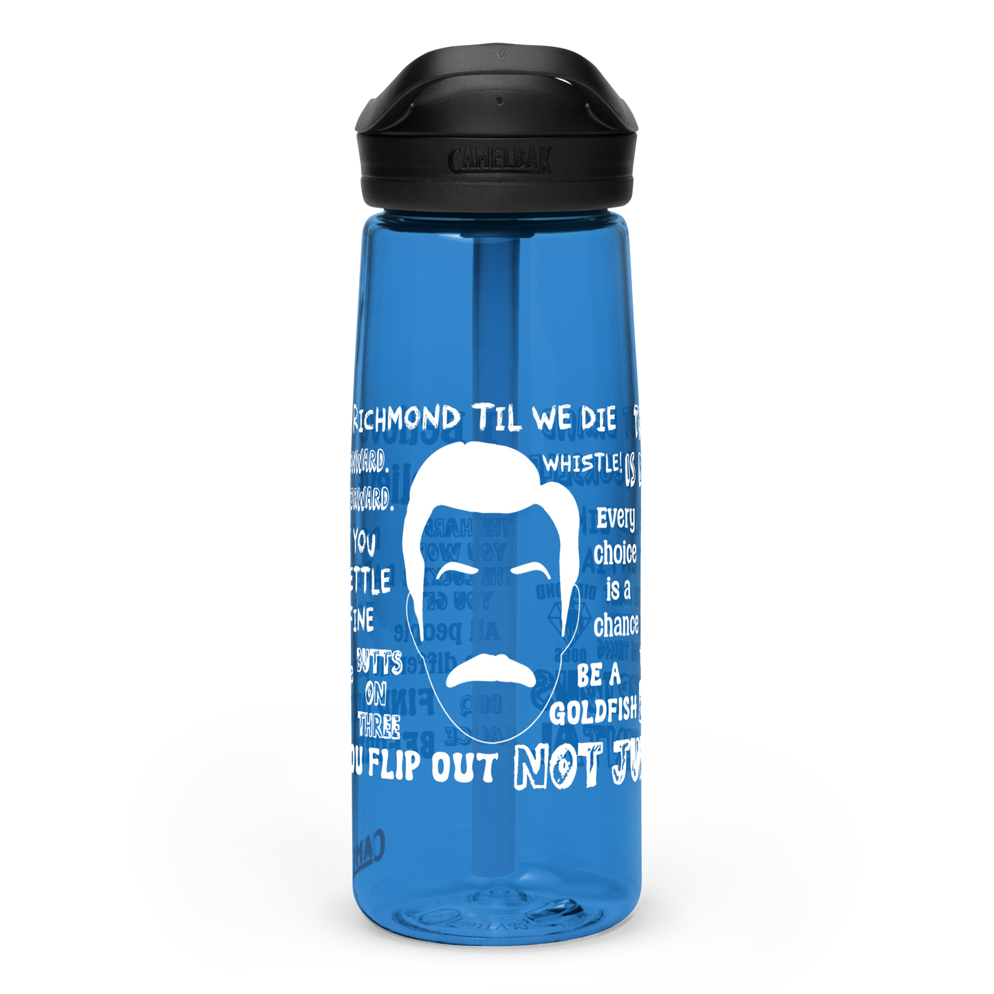 Lasso Quotes Water Bottle - White Text