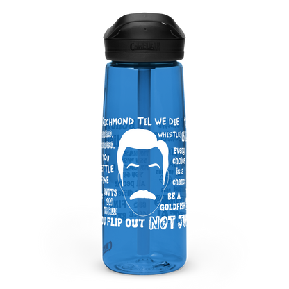 Lasso Quotes Water Bottle - White Text