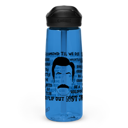 Lasso Quotes Water Bottle - Black Text