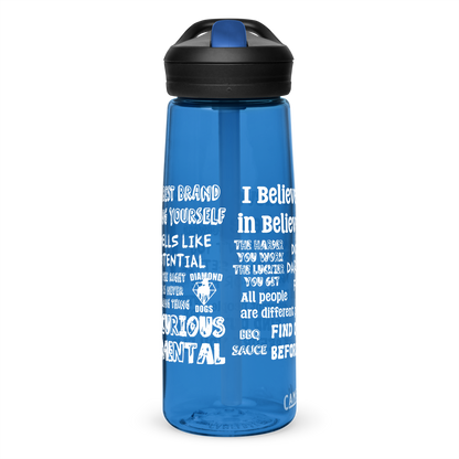 Lasso Quotes Water Bottle - White Text