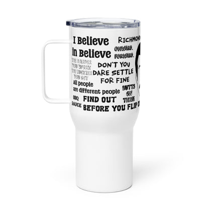 Lasso Quotes Travel mug with a handle